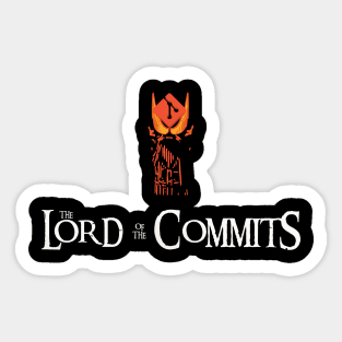 The Lord of the Commits in vertical Tee – One Branch to Rule Them All T-Shirt Sticker